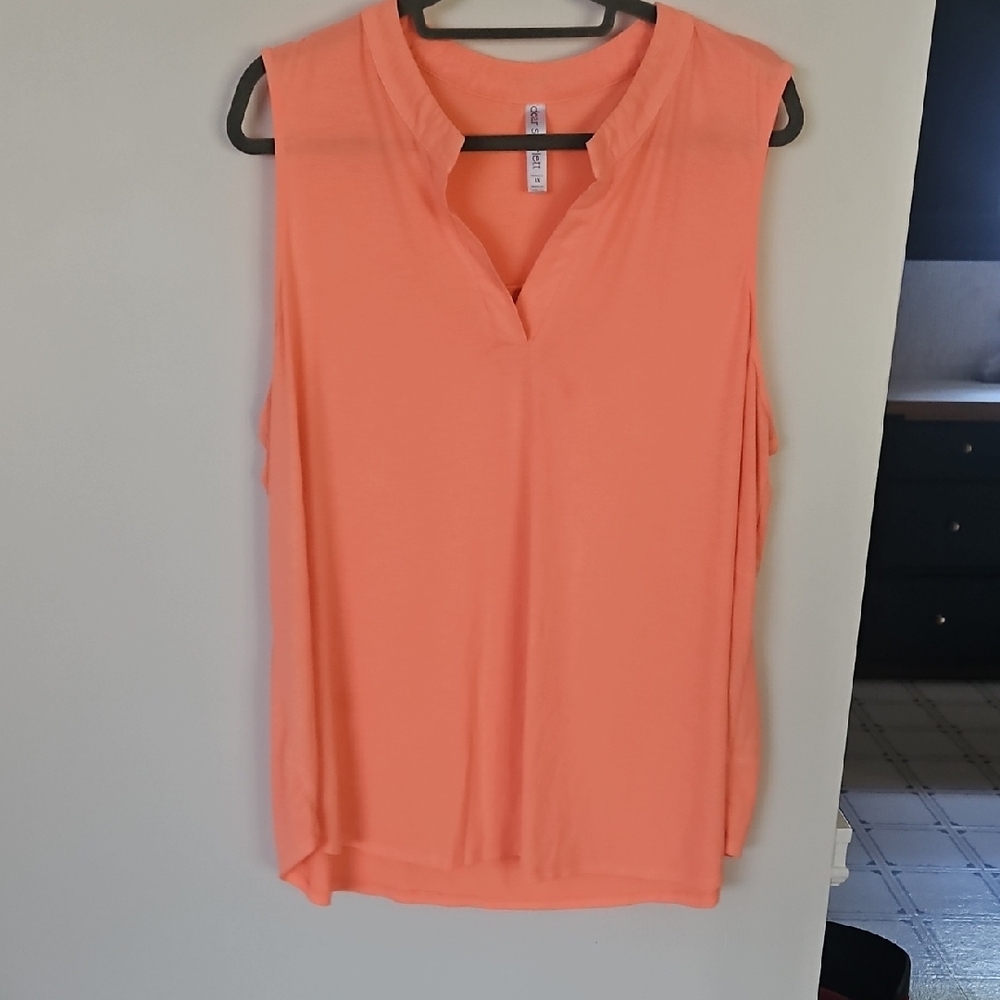 Scarlett Sleeveless Peach Blouse